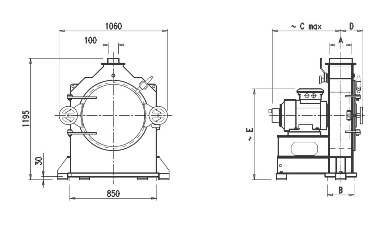 Hammer mill MF28D300 - MF28D500